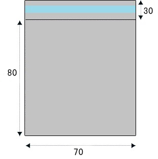 カラーアルミ蒸着のり付袋（ブルー）　AZBL-3　 (70×80mm) 100枚入り