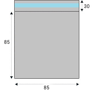 カラーアルミ蒸着のり付袋（バイオレット）　AZVI-4　 (85×85mm) 100枚入り