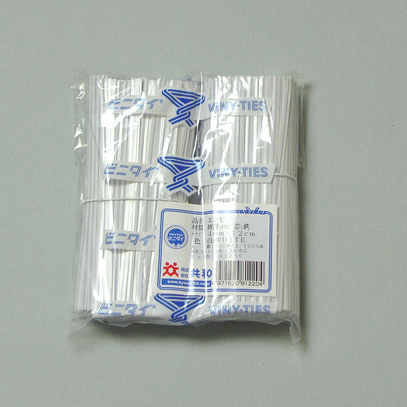 ビニタイ（ホワイト） 1袋1000本入 4×120mm