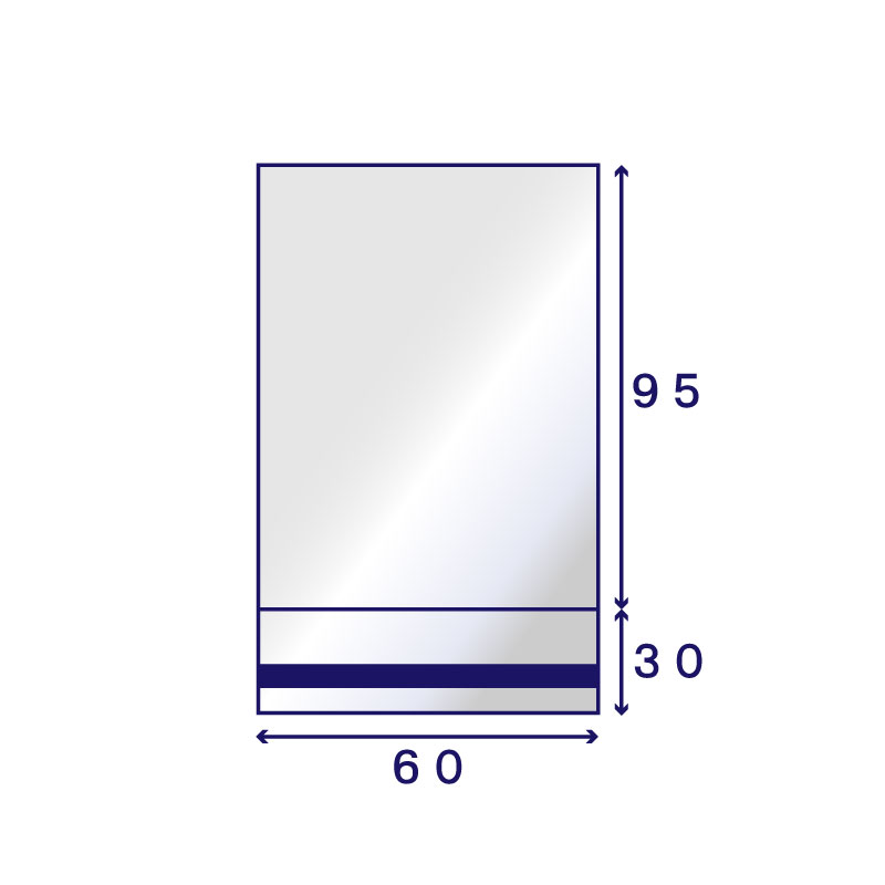 アルミ蒸着のり付袋　AZ-2B　 (60×95mm) 100枚入り