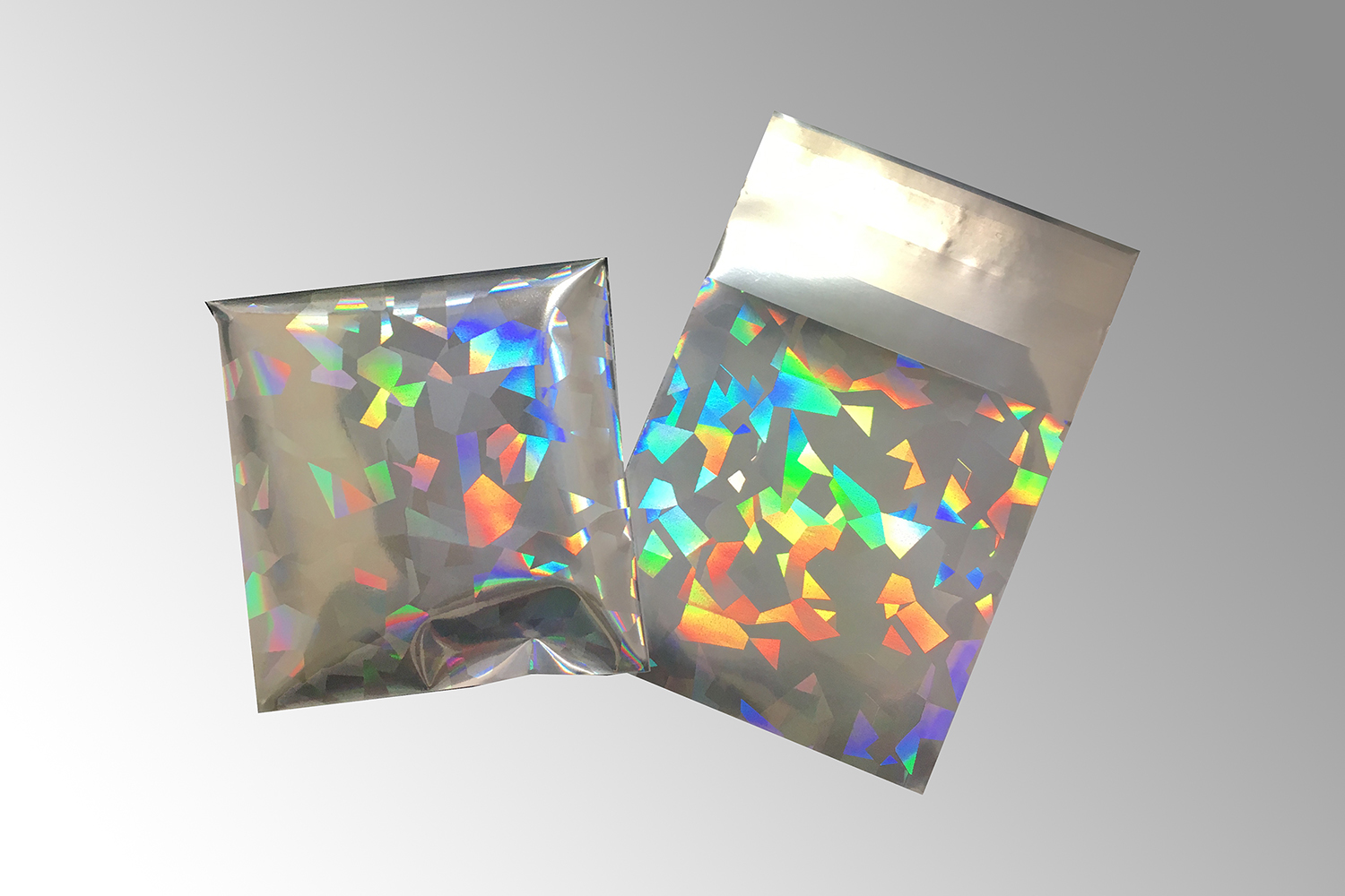 ホログラムアルミ蒸着のり付袋（クラッシュグラス）　AZHC-4A　 (95×135mm) 100枚入り