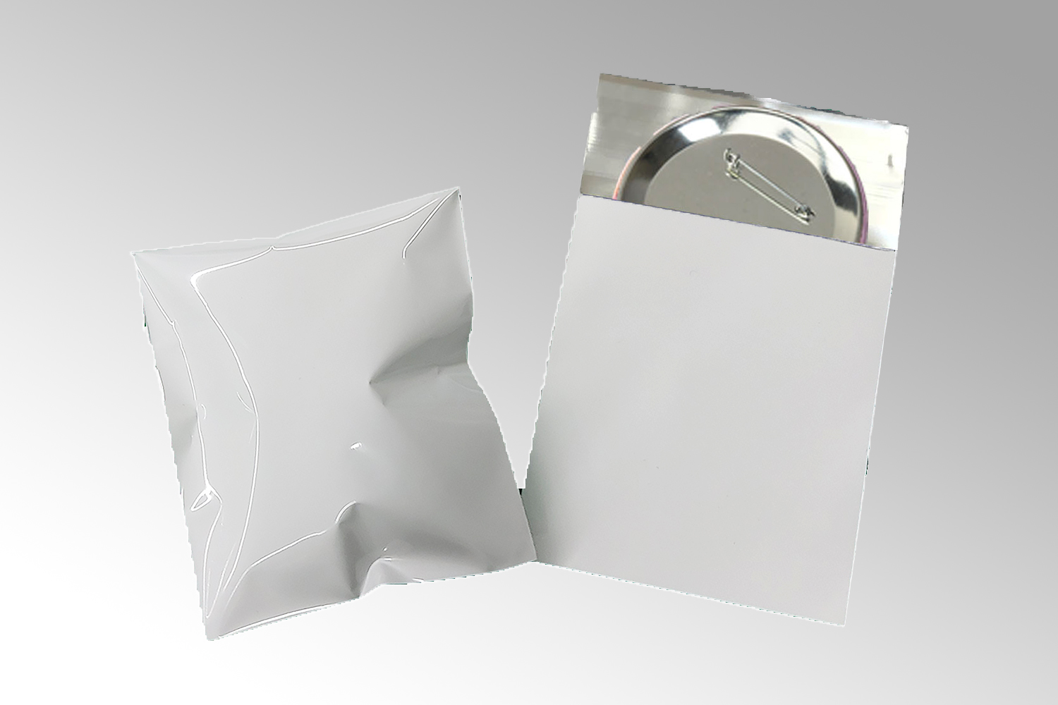 カラーアルミ蒸着のり付袋（ホワイト） AZWT-3A (70×95mm) 100枚入り