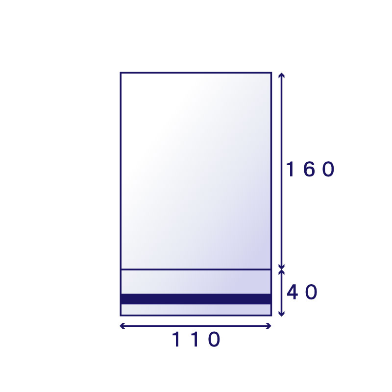 バイオマスOPPのり付袋 マーク付 #30 EOP-24 (110×160mm) 100枚入り