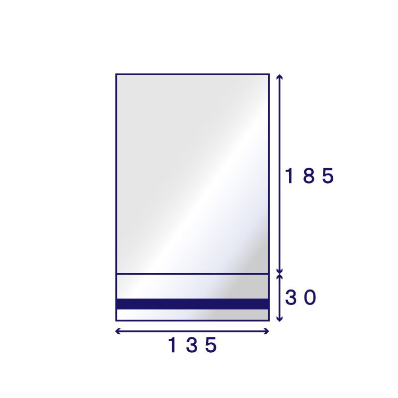 マットアルミ蒸着のり付袋 MAZ-8 (135×185mm) 100枚入り