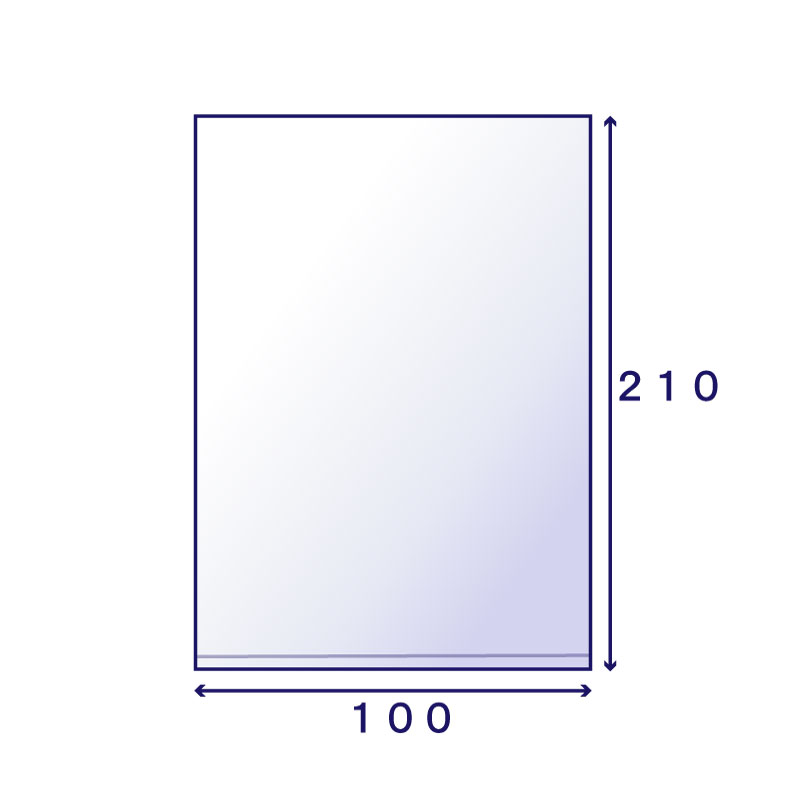ポリ規格袋 デイリーパックS-6 厚さ0.03mm (100×210mm) 100枚入り