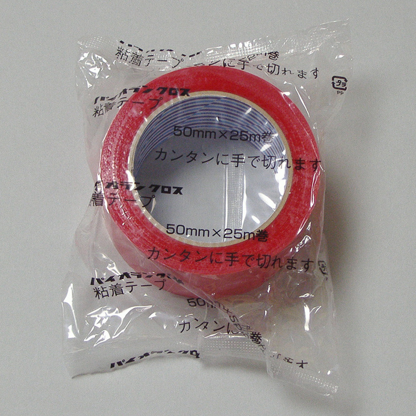 パイオラン 梱包用 赤 (巾50mm×巻25mm)