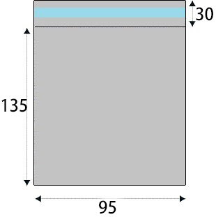 カラーアルミ蒸着のり付袋（ブルー）　AZBL-4A　 (95×135mm) 100枚入り