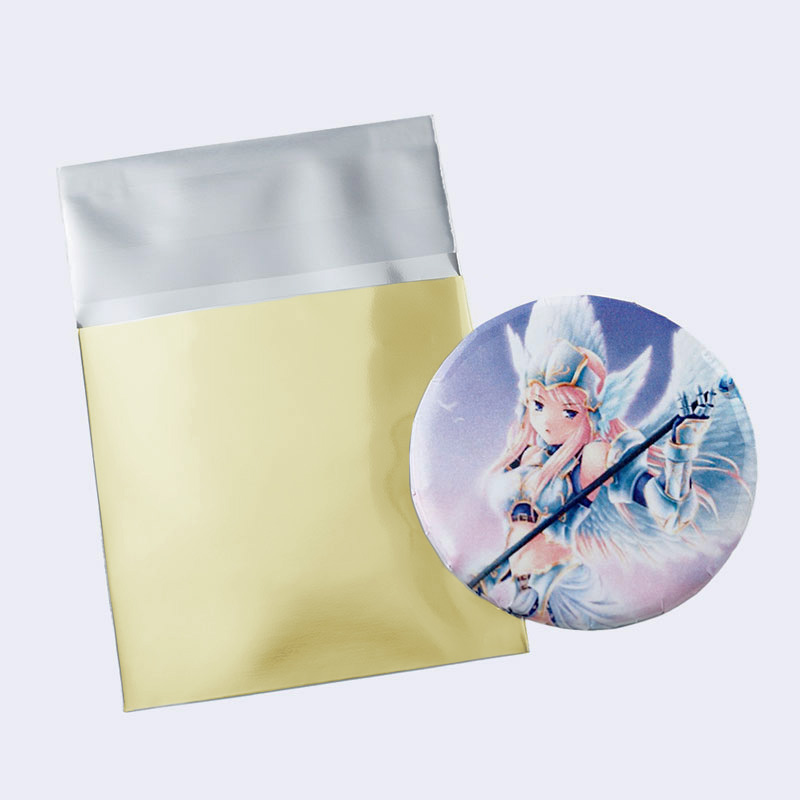 カラーアルミ蒸着のり付袋（クリームイエロー）AZCY-2A (65×65mm) 100