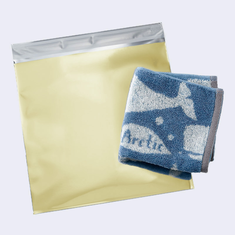 カラーアルミ蒸着のり付袋（クリームイエロー）AZCY-9A (215×215mm