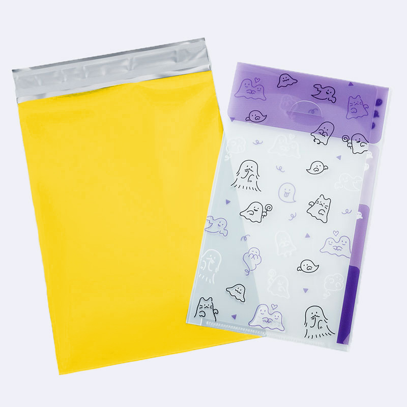 カラーアルミ蒸着のり付袋（イエロー）AZYL-9 (160×225mm) 100枚入り